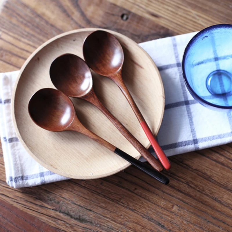 

Wooden Spoon Bamboo Kitchen Cooking Utensil Hot Tool Soup Teaspoon Catering V4658