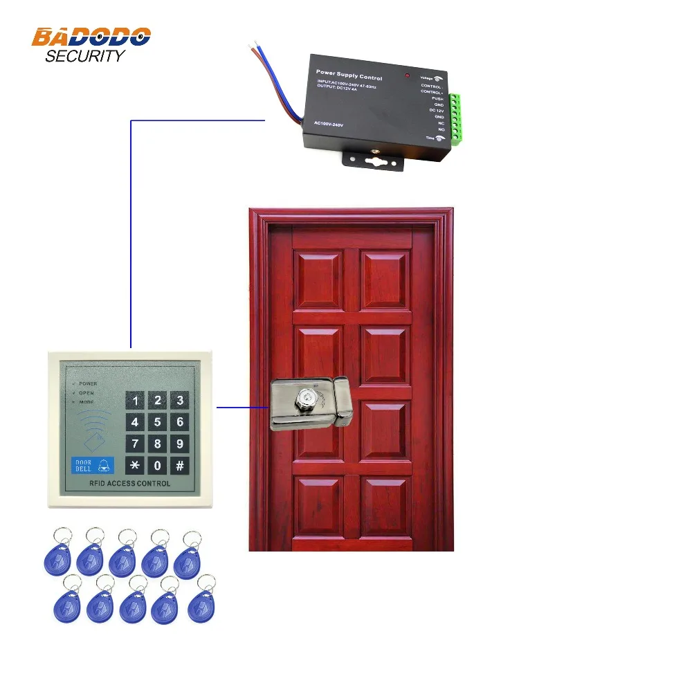 

Access control Kit with standalone access controller RFID 125KHz for home office lock security system gate door open