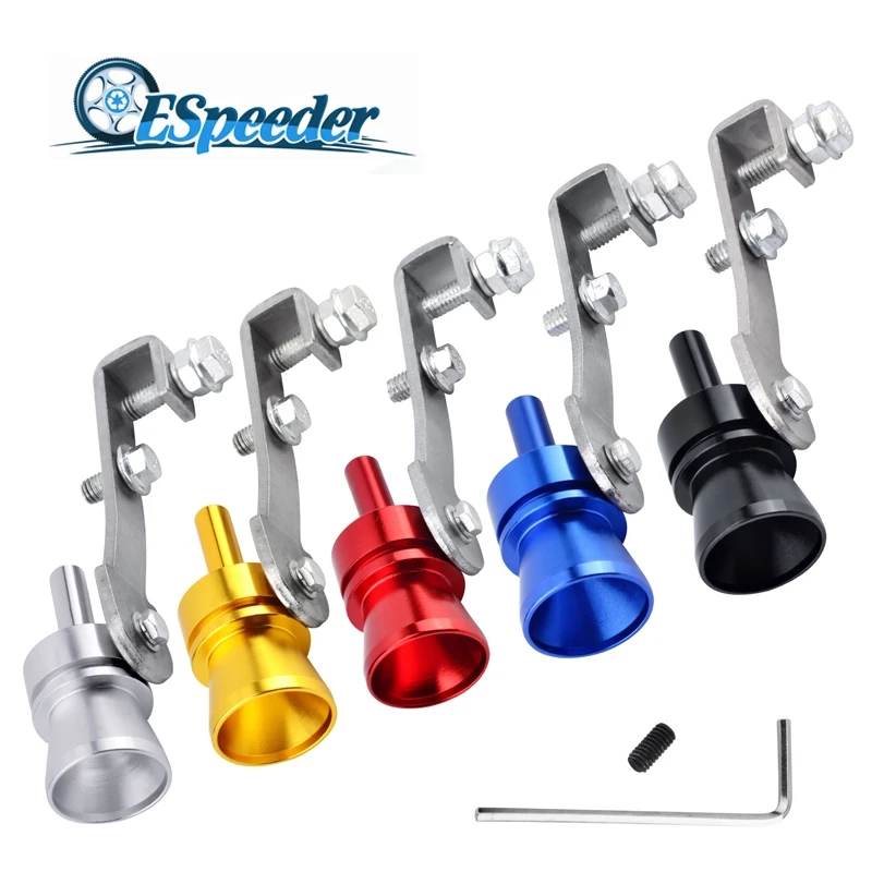 color: plata Universal para el coche Turbo sonido silbato Silenciador Tubo De Escape Blow Off Vale BOV Simulador silbato tama/ño M herramientas