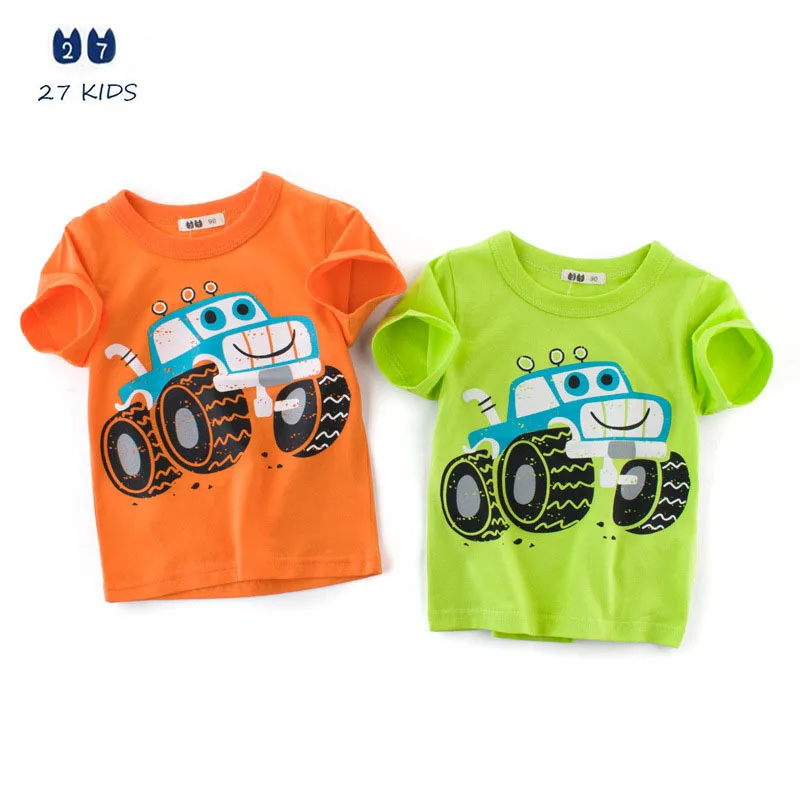 

Summer Baby Boys Clothes Brand Kids Tee Shirt Funny Cartoon Car Design Boy Short Sleeve Tshirt High Quality Cotton Child Tops