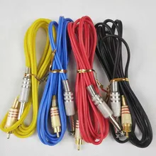 Рекомендуем! 4 цвета-Высокое качество RCA тату клип шнур резиновый силиконовый для татуировки Мощность машина для татуировок