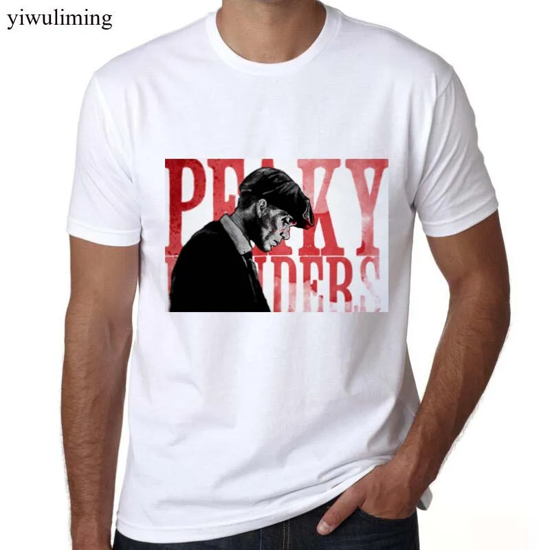 

peaky blinders Men T-Shirt Fashion Printed Cool t shirt Men Summer Short Sleeve Casual White Tops Hipster Tees