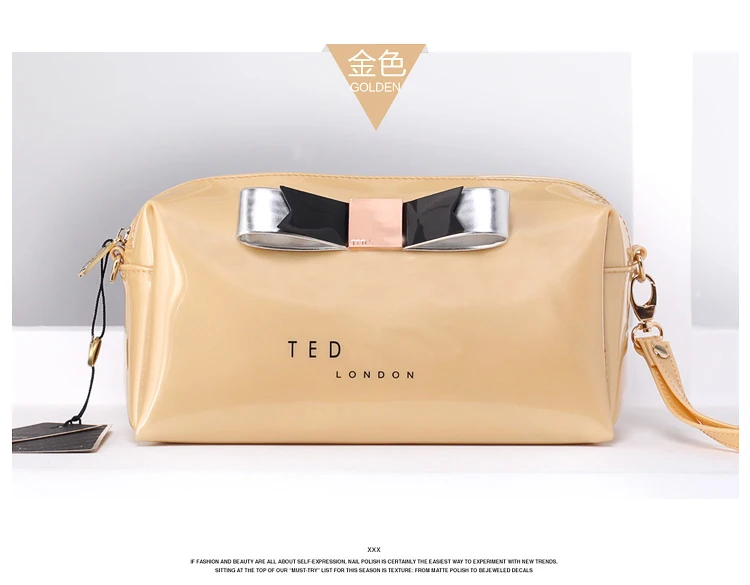 Free Shipping White Printing Cosmetic Bags Pink Ted Erfly Makeup Free Shipping White Printing Cosmetic Bags Pink Ted Erfly Makeup Bag Small Jelly Brand Designer Travel Kit Case In Cases