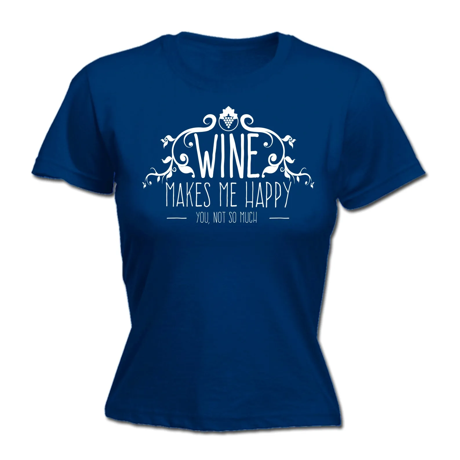 Gratuit Images Le Vin Me Rend Heureux Drole Blague Comedie Humour Ajuste T Shirt le plus cool par
