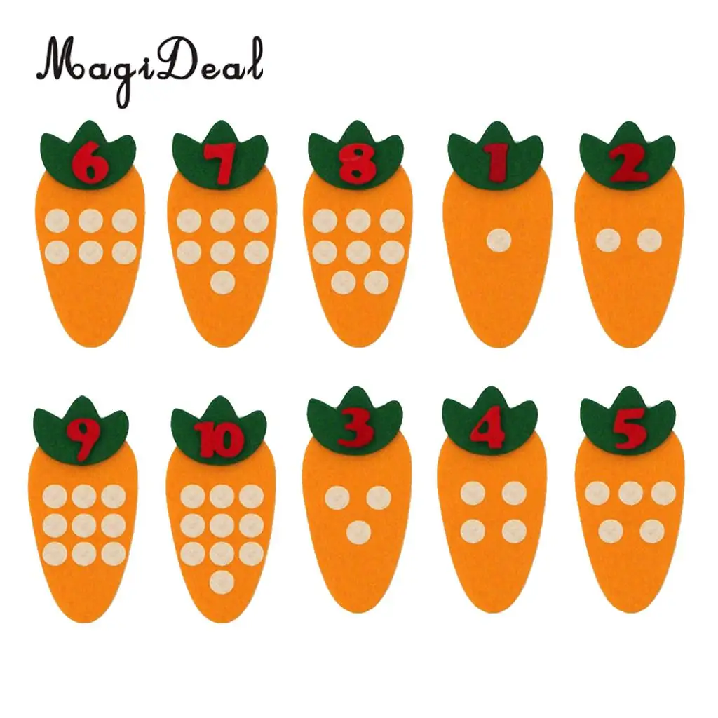 MagiDeal Montessori Mathematics Material - Fun Weave Cloth, Number 1-10 Learning Toy Activity Game for Preschool Kids Toddlers