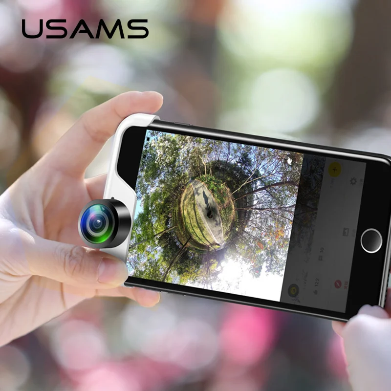 USAMS 360 панорамный объектив камеры 2 шт. телефоны True Panorama телефон панорама выстрел