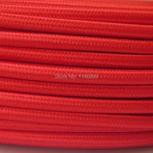 10 метров красный цвет 2 ядра 0,75 мм2 текстильные электрические провода винтажные лампы шнур плетеный провод