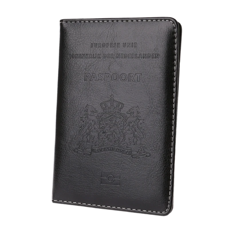 New Men Women Travel Leather Passport Card Cover Holder Case Protector Organizer Simple Design Casual Card Holder