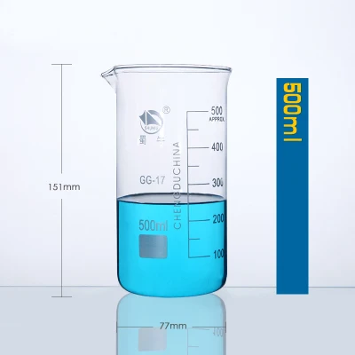 1set(50ml,100ml,250ml,500ml) Borosilicate Graduated Glass Beaker in tall form glass measure cup Beaker Laboratory Equipment