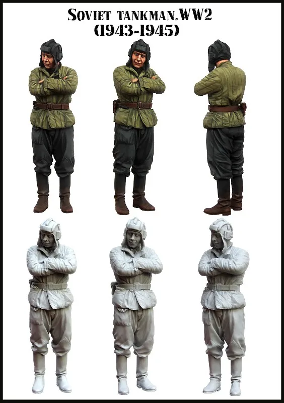 1/35 масштабный сборный Набор фигурок из смолы советский танкман | Игрушки и хобби