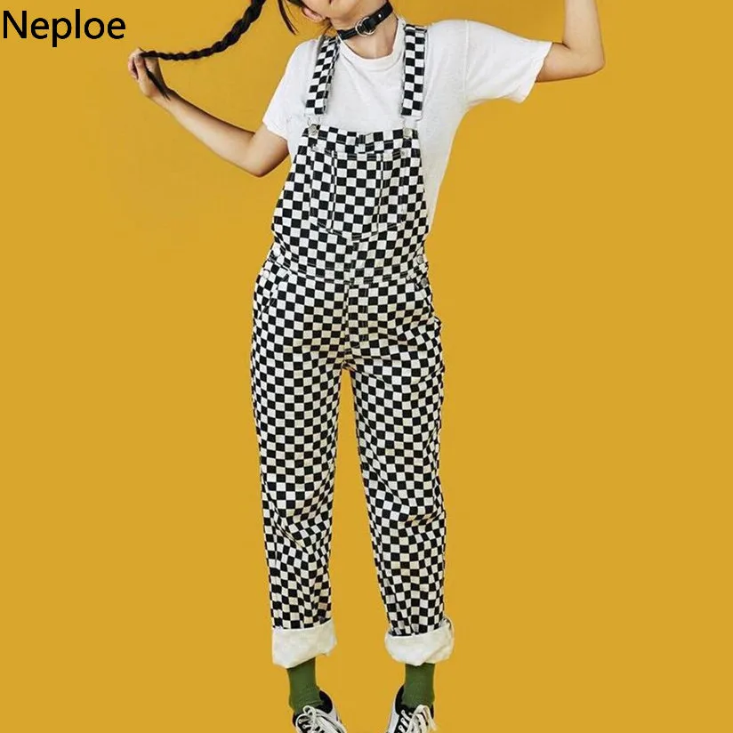 Neploe Ulzzang уличная Комбинезон Хип хоп прямые широкие брюки комбинезоны штаны Harajuku
