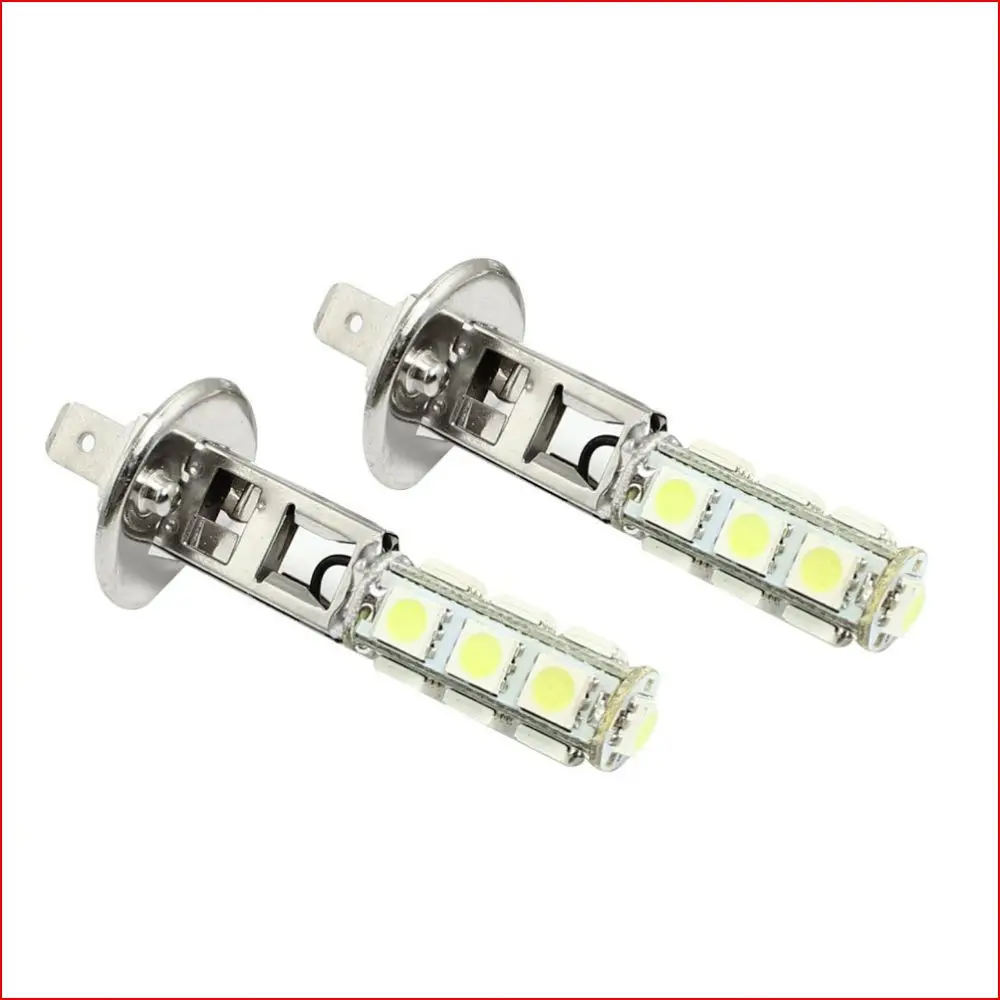 10 шт. H1 H3 белый 13 5050 SMD светодиодный противотуманный светильник, головной светильник, лампа-светодиодный, в подарок,, 2 шт. металлический H1 5050 SMD 13 белый светодиодный светильник