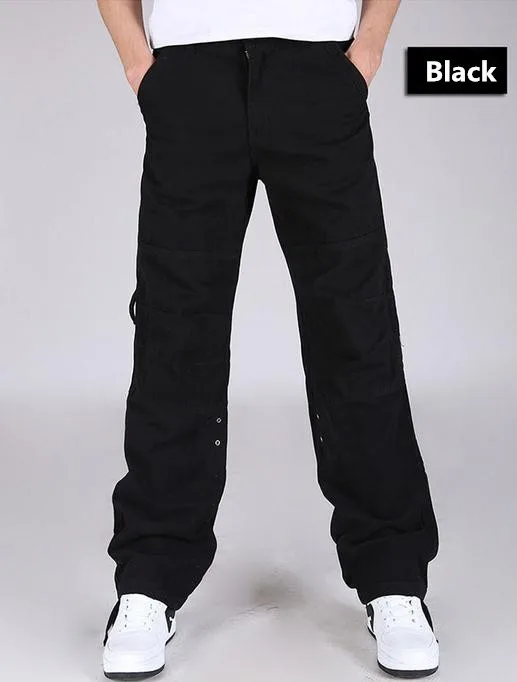 Осенние хлопковые брюки-карго мужские модные повседневные штаны Свободные Штаны на молнии мужские штаны Hosen 32 34 36 38