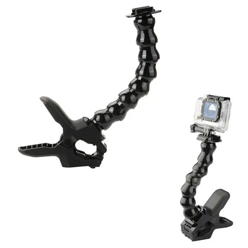 

New Gopro Accessories stand Jaw Flex clamp Mount +Adjustable Neck with Eight hoses For Gopro Hero 4 3 3+