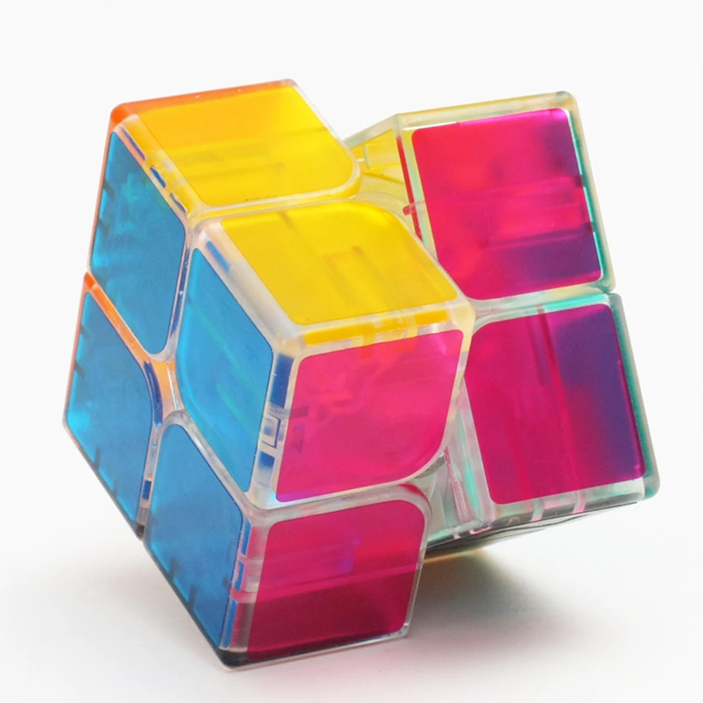2x2x2 Transparent Grind arenaceous Magic Cubes Pocket Cube Speed Puzzle ...