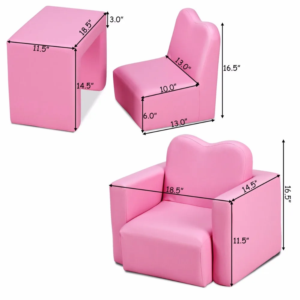 Giantex Multi-functional Kids Armchair Sofa Table Chair Set Gift Living Room Boys Girls HW58619BL Giantex Multi-functional Kids Armchair Sofa Table Chair Set Gift Living Room Boys Girls HW58619BL