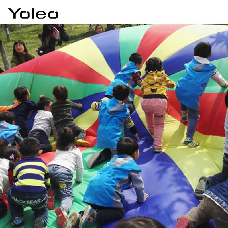 2 м/3 м/3,6 М/4 м/5 м диаметр открытый Радужный зонтик Парашютная игрушка спортивные игры прыгающий мешок баллют игра командная игра для детей подарок