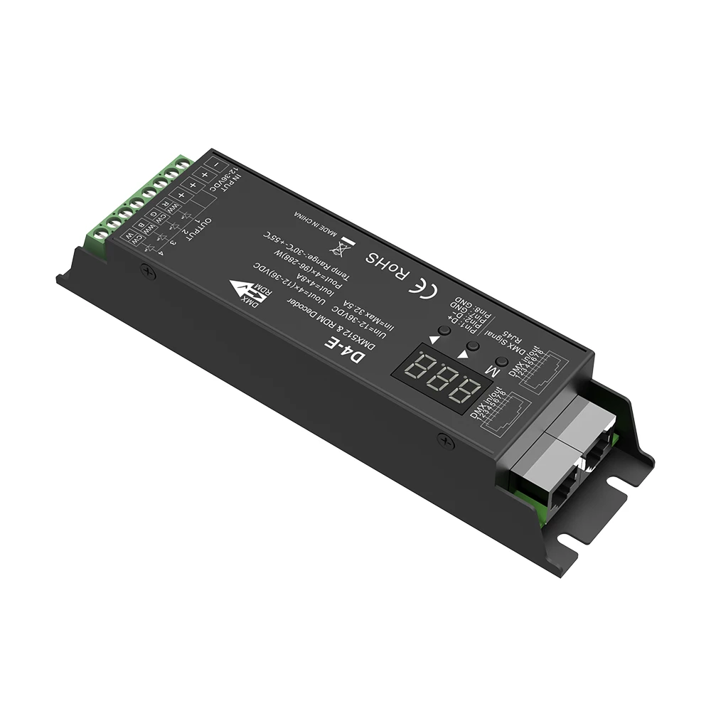 

model # D4-E;4 Channel Constant Voltage DMX512 & RDM Decoder