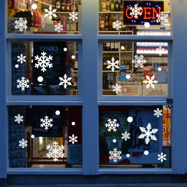 christmas decorations for home snowflake sticker window glass door window bedroom cartoon background sticker removable natal - Window And Door Christmas Decorations christmas decorations for home snowflake sticker window glass door window bedroom cartoon background sticker removable natal - Window And Door Christmas Decorations