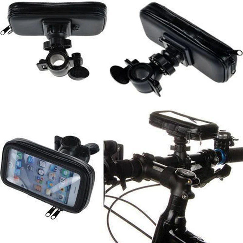 

Universal Moto Bike Bicycle Waterproof Zipper Case Mount Holder support suporte para celular mobile Phone GPS for iphone 5 5s 5C