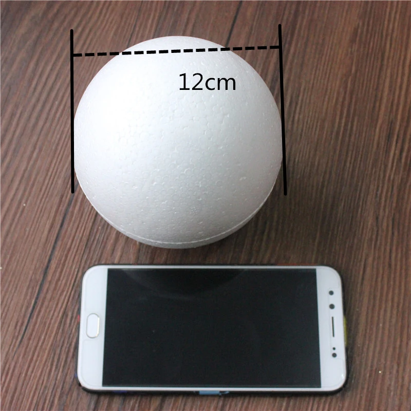 

2 pcs 120mm Modelling Polystyrene Styrofoam Foam Ball White Craft Balls For DIY Christmas Party Decoration Supplies Gifts