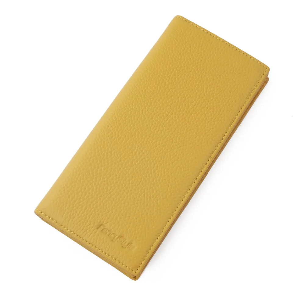 

Stylish Full Grain Geniuns Leather Checkbook Holders Wallet Rfid Credit Card Protector