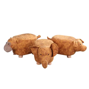 

Change Shoes Stool Animal Stool Small Creative Children Fashion Cute Footstool Sofa Nordic Stool Solid Wood Pier Design