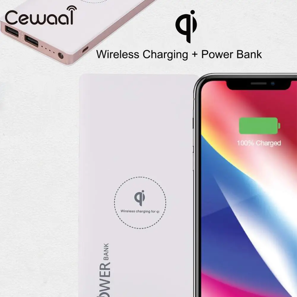 

Dual USB QI Power Bank DIY Cover Charging Box Power Supply Ultra Thin Portable Shell Mobile Phone Wired Charging