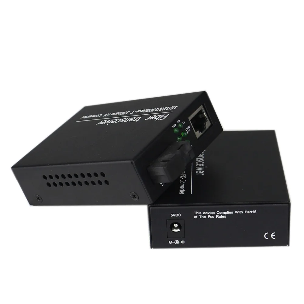 Fiber Optical Communication Equipment 10/100/1000M Media Converter Fast Ethernet fiber optic transceivers 1000Mbps SC port 25KM