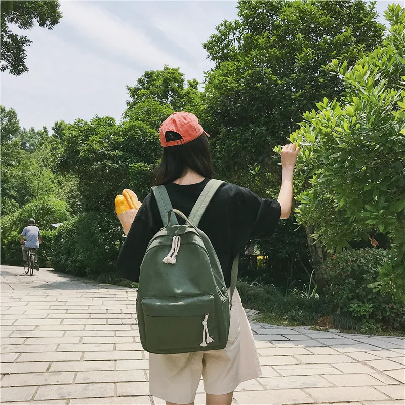 DCIMOR النساء Preppy الحقائب المدرسية للمراهقين الإناث قماش السفر أكياس اليابانية نمط المرأة على ظهره محمول Bagpack عودة حزمة