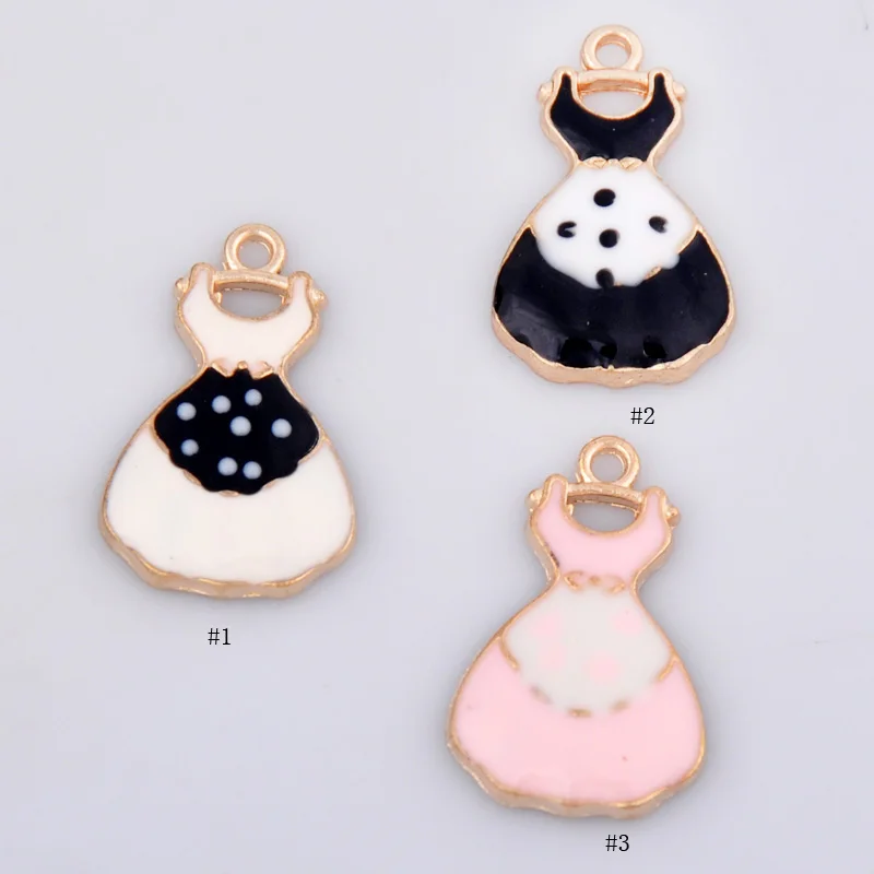 

10pcs Korea lovely princess dress charms girl skirt PENDANT HANDMADE DIY material bracelet necklace accessories alloy jewelry