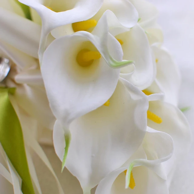 DENEST Artificial Ribbon Flower Bouquet Wedding Hand Bouquet