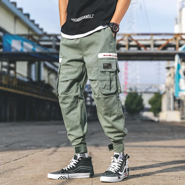 military colour track pants