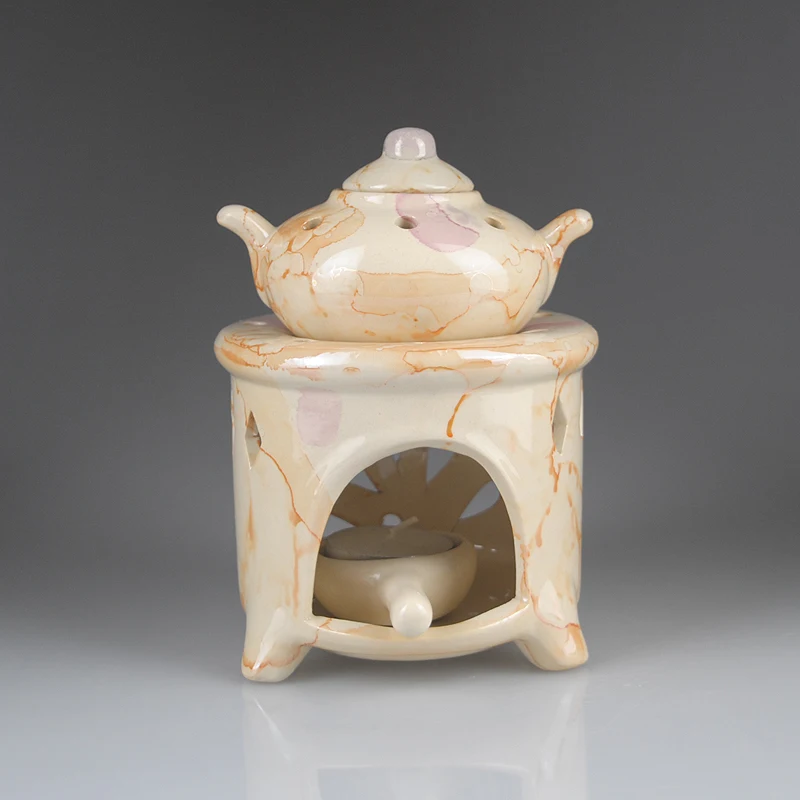 

New classical Ceramic Teapot incense burner Nightlight candle oil Free Shipping