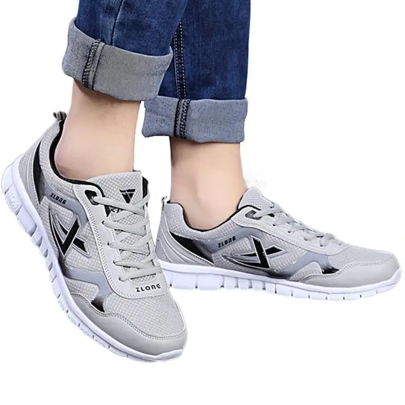 

Men's Sport Mesh Breathable Running Shoes Spring Autumn Lace-Up Comfortable Jogging Sneakers Light trainers men 018