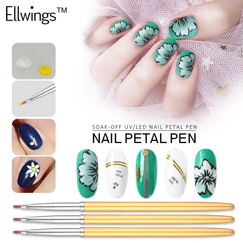 Ellwings Nail Petal Pen Nails UV Gel Polish Art Brush Dotting Flower