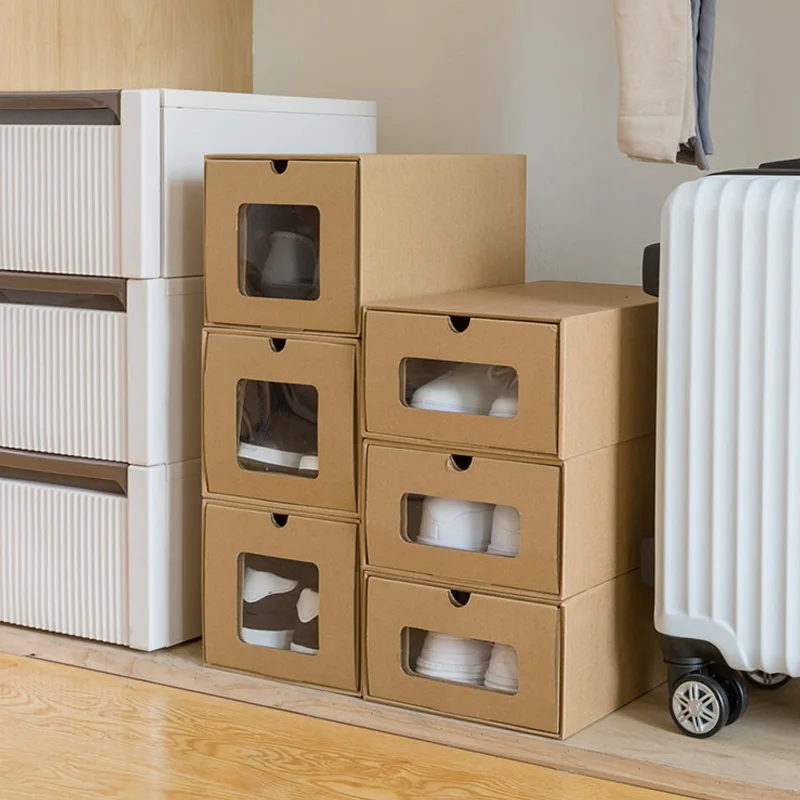 

Cardboard Shoes Box Dorms Mattresses Bedroom Paper Brown Cabinets Family Intelligent Organizing School Durable Sturdy