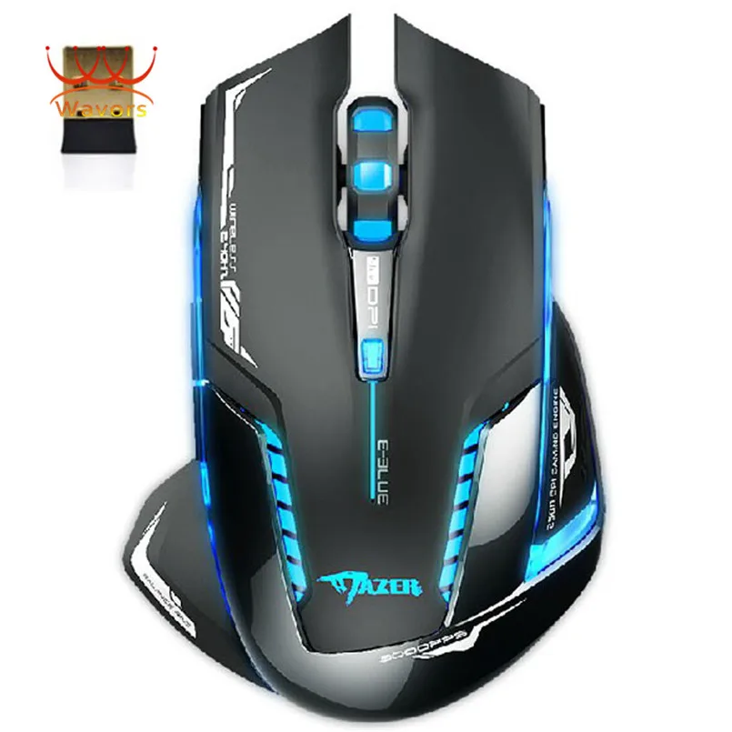 

Puscard 2500 DPI High Speed Gaming Mouse 6D Mazer II Blue LED 2.4GHz Wireless Optical Gaming Game Mouse