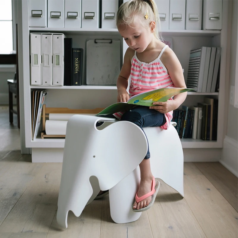 

Plastic Stool Elephant Shape Kid Chair In Room Welcomed By The Children Animal Kids Chair Waterproof PP Plastic Chairs Bearing