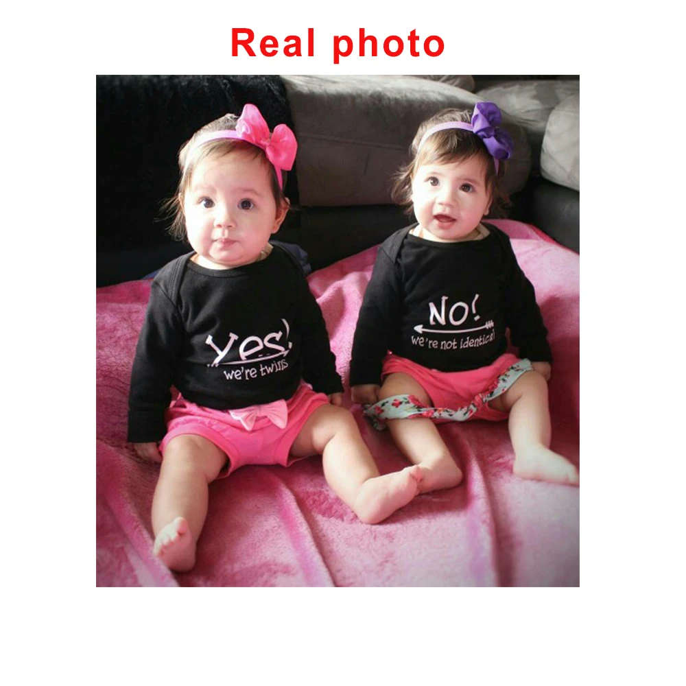 Детская одежда для близнецов Culbutomind Yes We Are Twins Детский боди мальчиков и девочек