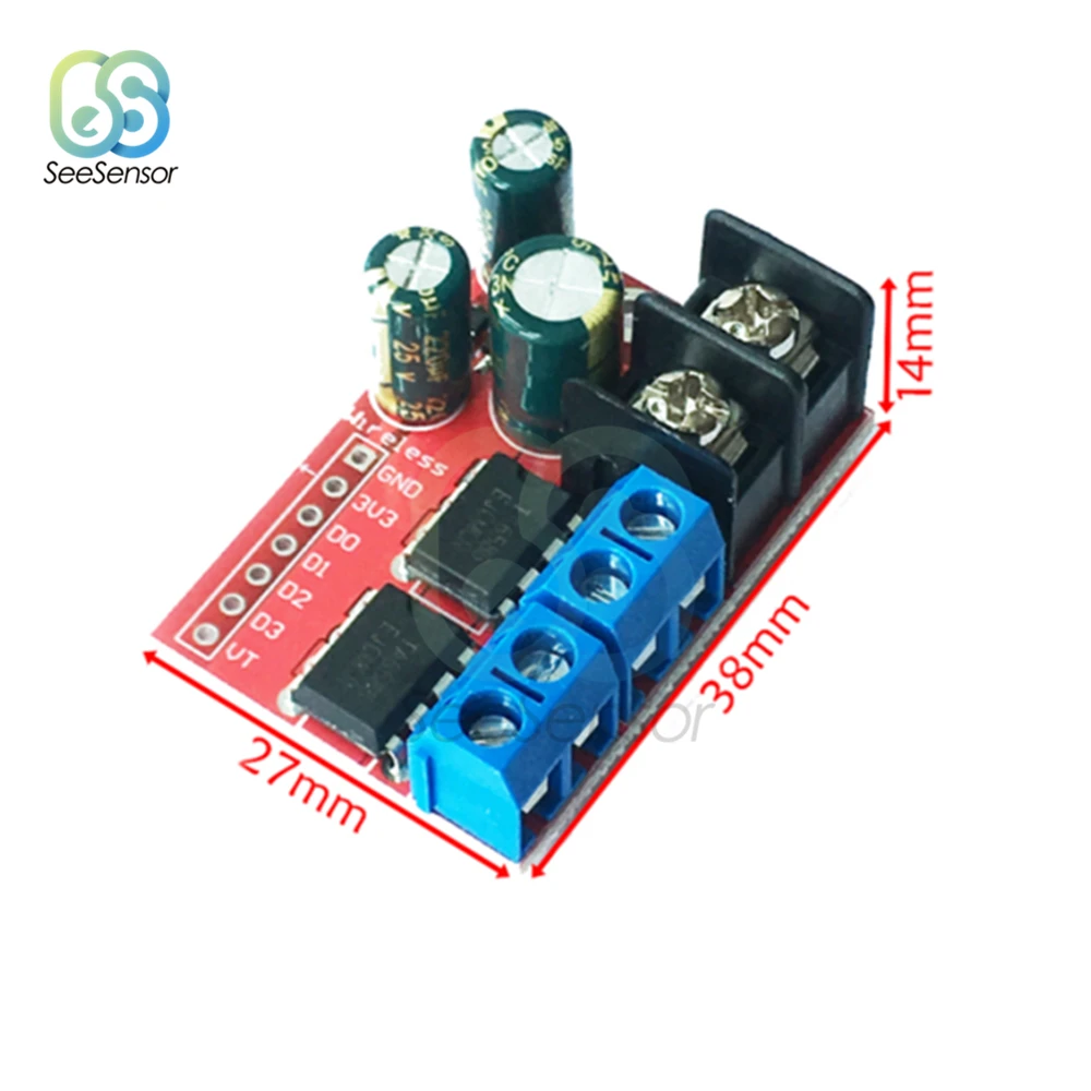 

5A Dual DC Motor Drive Module Remote Control Voltage Reverse PWM Speed Regulation 3V-14V Double H Bridge Super L298N 5AD
