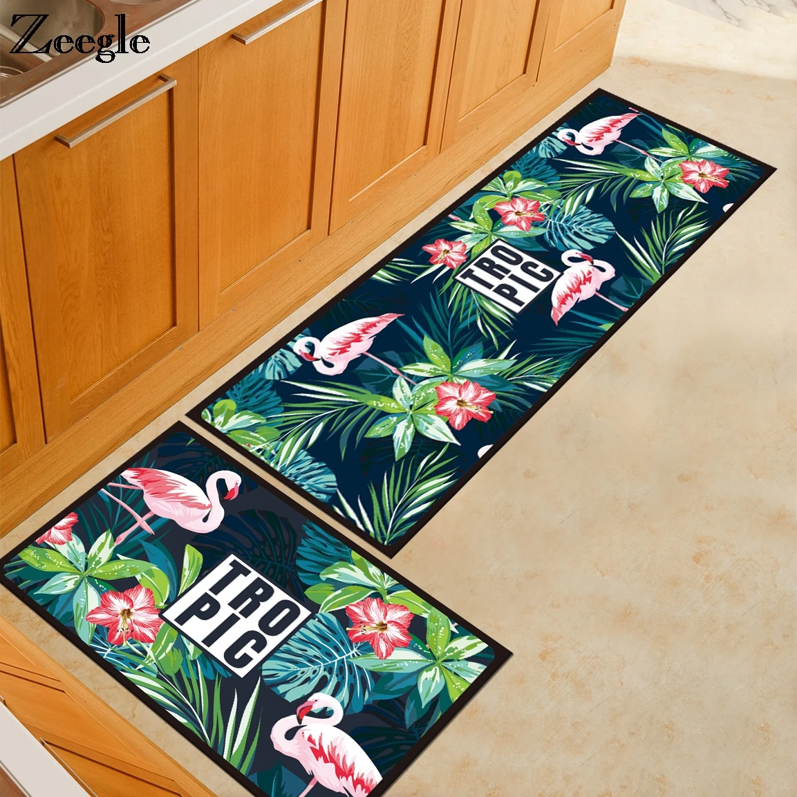 Фламинго печатные дверные маты для входной двери коврики для прихожей Противоскользящие коврики для кухни ковёр для гостиной спальни прикроватные коврики