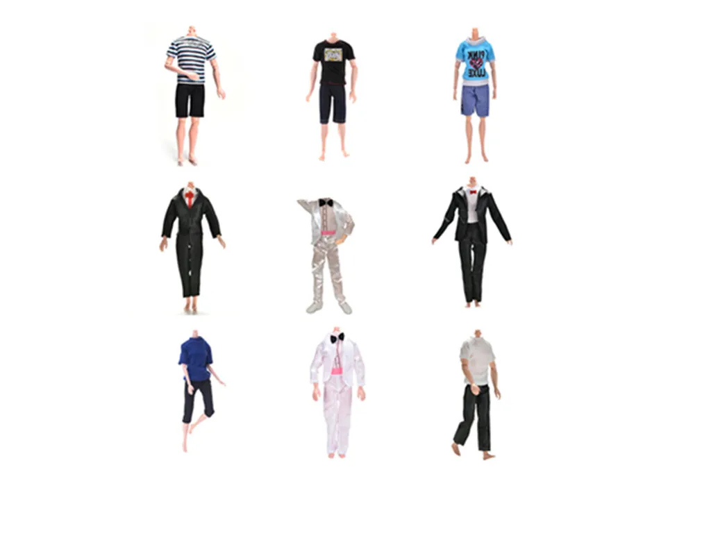 

One Set Handmade Men Cool Casual Suit Clothes for boyfriend Ken Doll Best Gift Xmas Toys Prince Fashion Wear Outfit