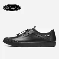 Leather Shoes Men Black Genuine Leather Fashion Design Casual Luxury Brand Men Sneakers #H2611