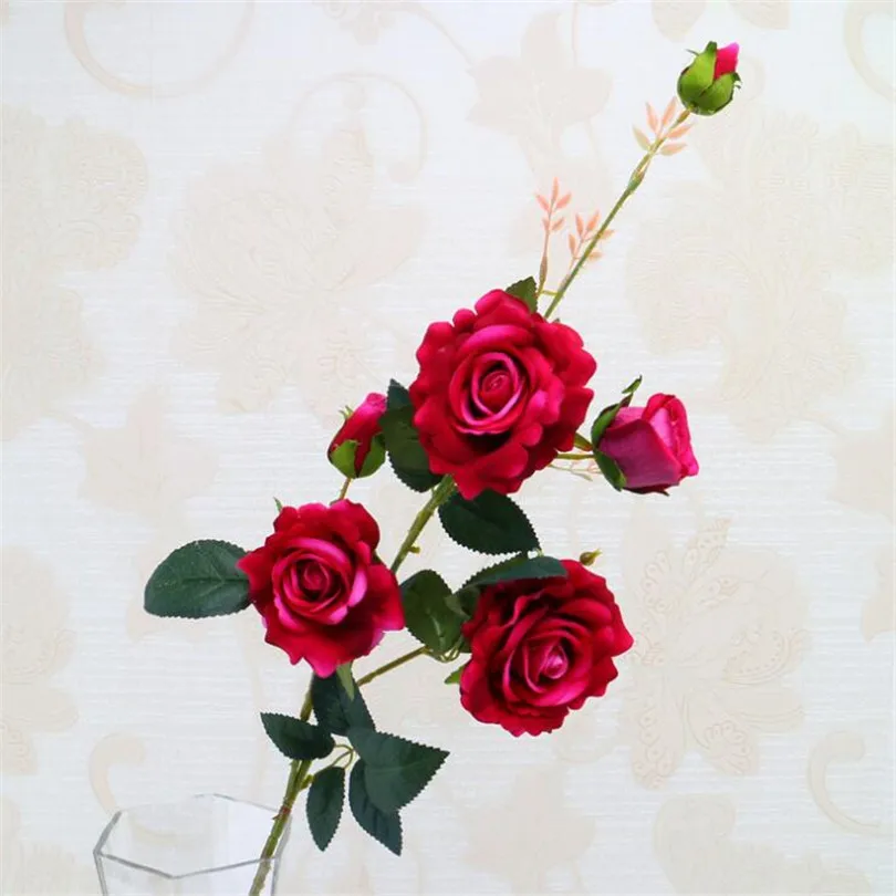 5 шт. искусственные розы 6 цветов|rose artificial|roses artificial flowersartificial flowers |