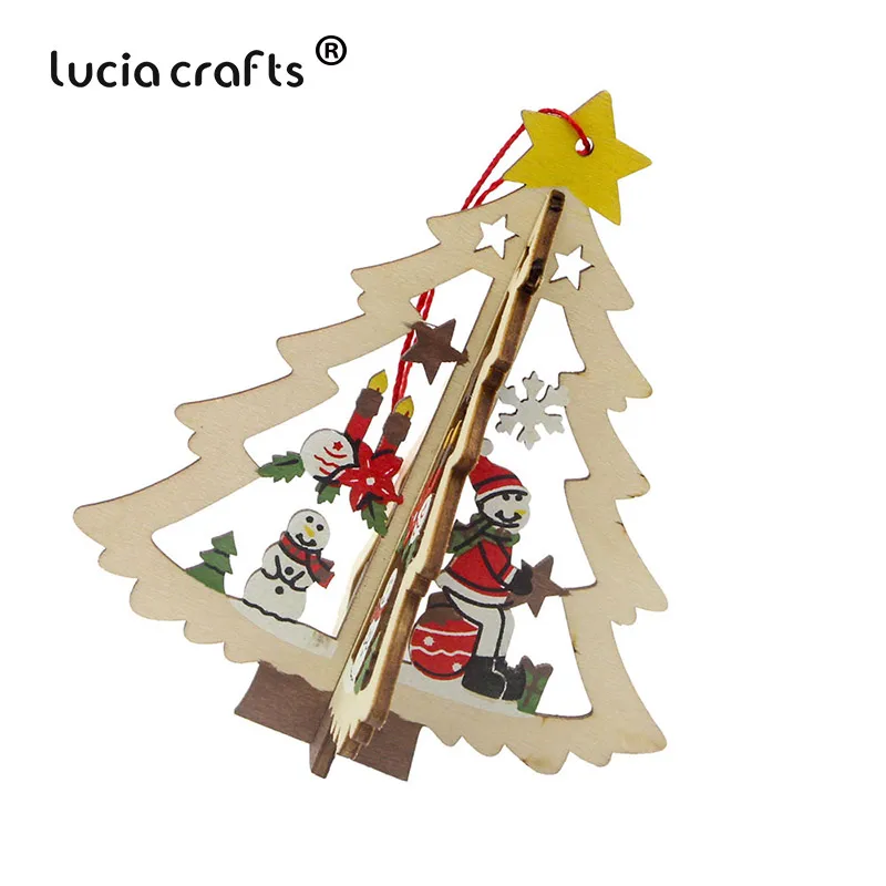 2 шт. деревянный колокольчик пятиконечная звезда кулон для рождественской елки украшения Рождественские вечерние украшения для дома H0361