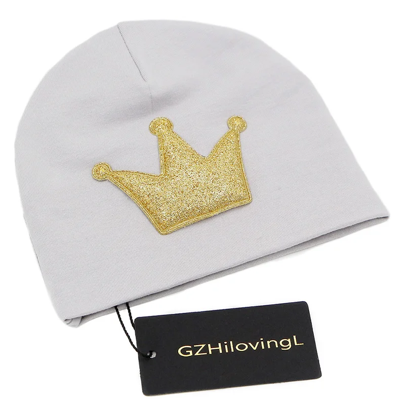 GZHilovingL/Новинка; милая хлопковая шапка с короной; шапочки для новорожденных девочек и мальчиков; сезон весна-зима; мягкая детская шапка для фотосъемки