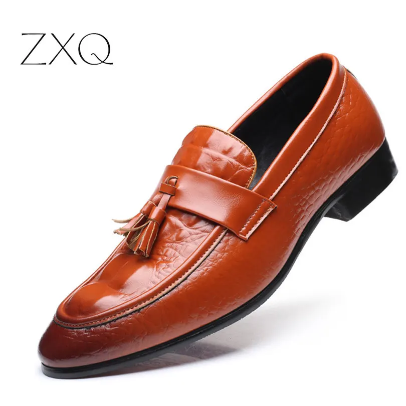 2017 Oxford Soft Leather font b Men b font font b Shoes b font Pointed Toe