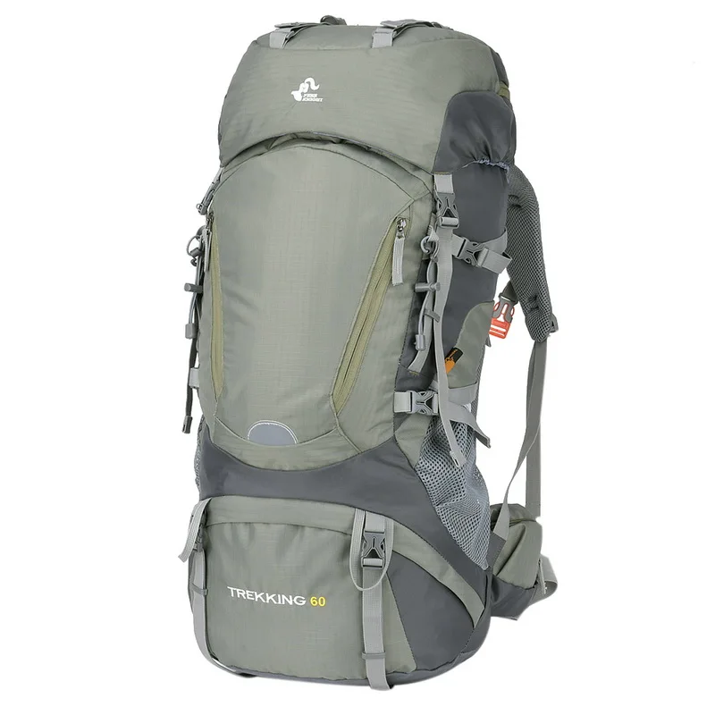 

New 60L Women Men Waterproof Backpack Outdoor Sport Backpack For Mountaineering Hiking Camping Tourist Rucksack with Rain Cover