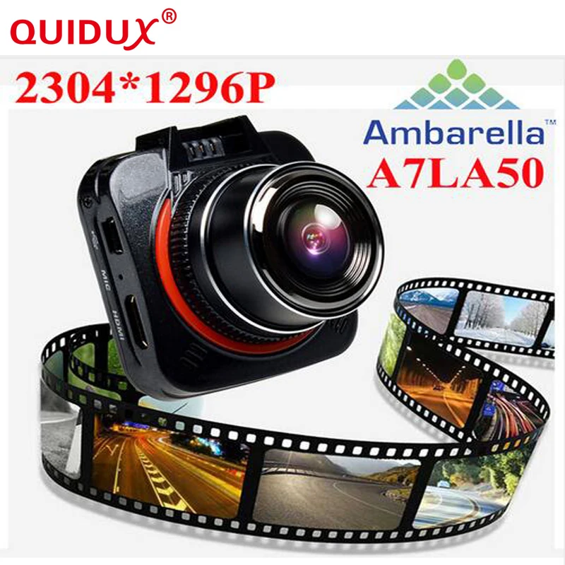 

QUIDUX Ambarella A7 LA50 XHD 1296P Car DVR DashCam GS52D G52D Mini Car Camera Recorder Time Lapse LDWS/FCWS GPS(Optional)